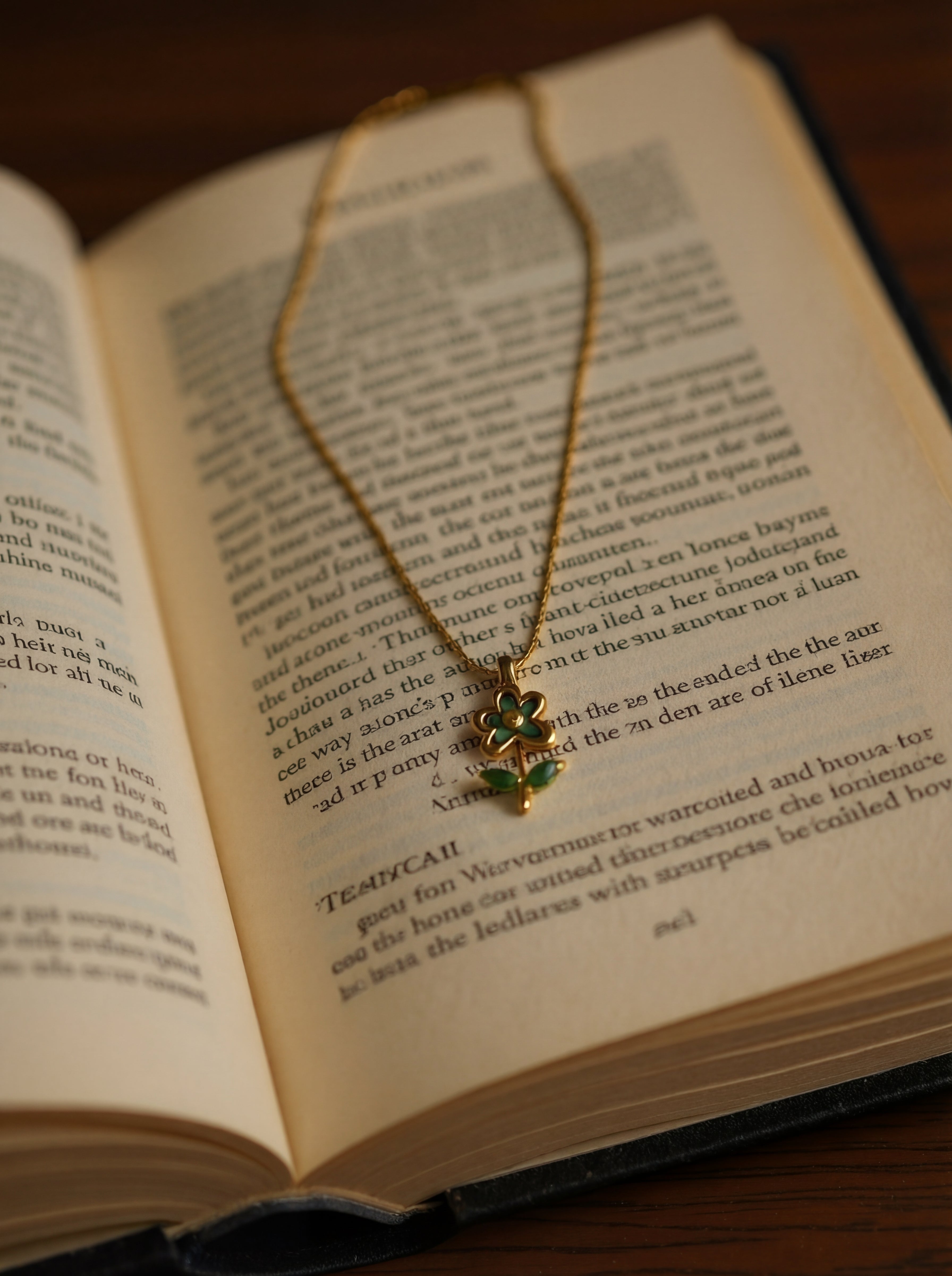 18K Gold Plated Enamel Flower Pendant - Simple Style Dainty